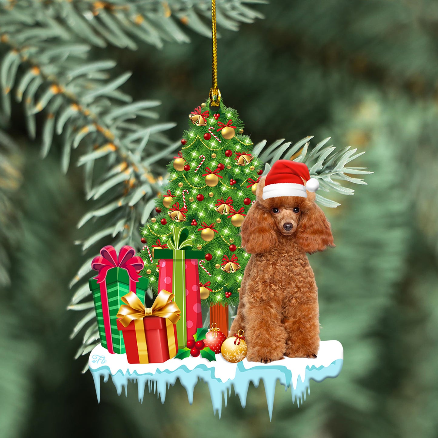 Petthouse | Poodle Christmas Ornament Christmas Tree Ornament Poodle Lovely Ornament Christmas Gift