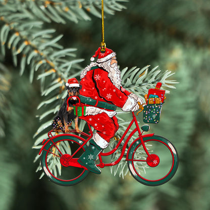 Petthouse | Rottweiler Santa Claus Ornament, Rottweiler Bicycle Ornament, Rottweiler Owner Gift