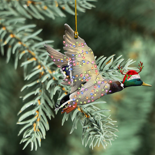 Petthouse | Mallard Santa Car Decoration, Mallard Love Christmas Car Hanging Accessories, Bird Lover