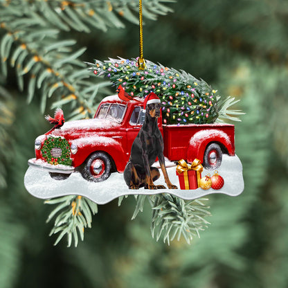 Petthouse | Doberman Christmas Truck Ornament, Doberman  Cardinal Ornament, Doberman Owner Gift