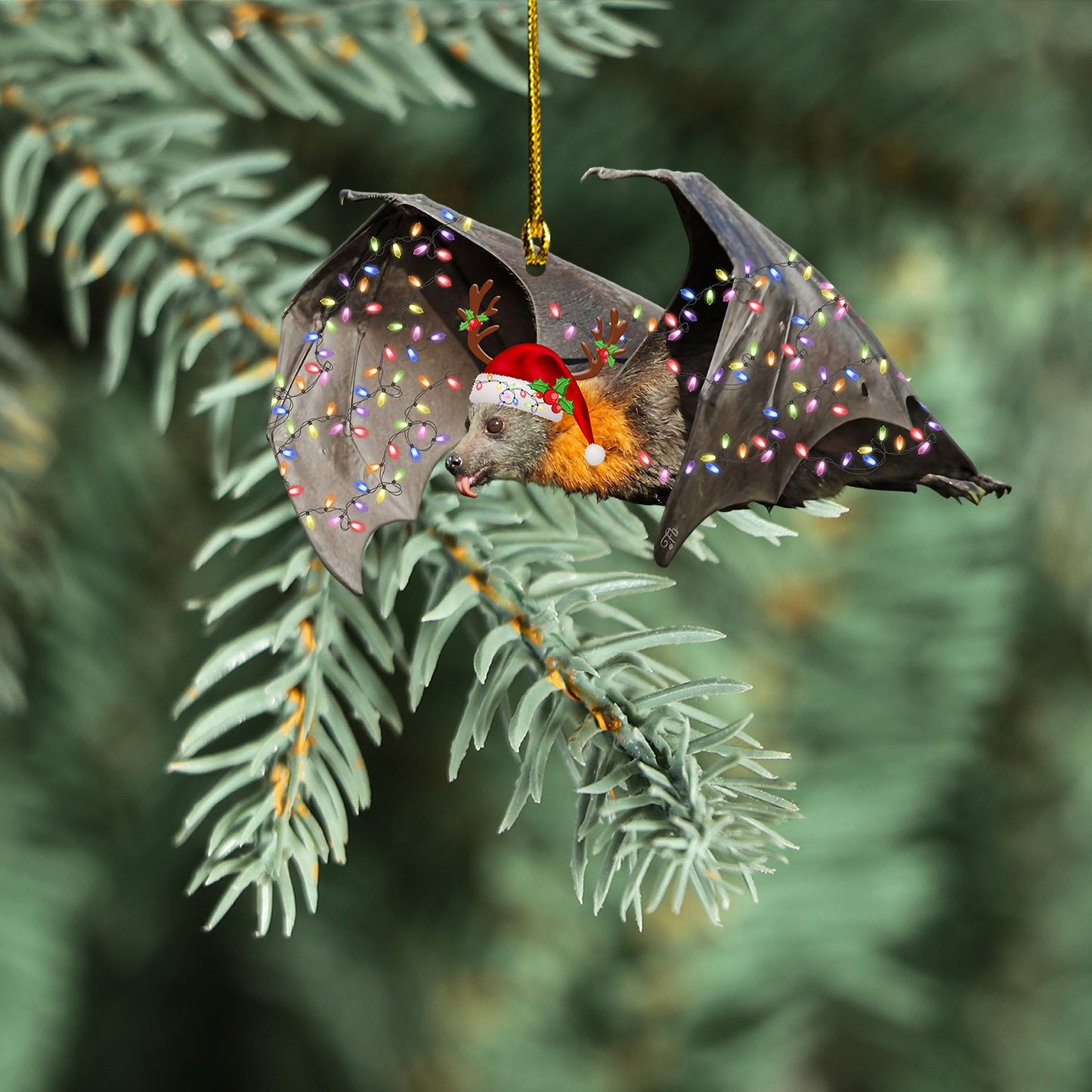 Petthouse | Megachiroptera Fruit Bats Christmas Ornament Bat Halloween Ornament Xmas Gift