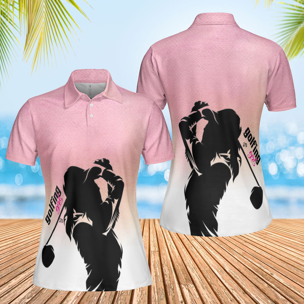 Petthouse | Golfing Girl Polo Shirt, Golfer Player Mom Women Polo Shirt, Golfaholic Gift Christmas Day