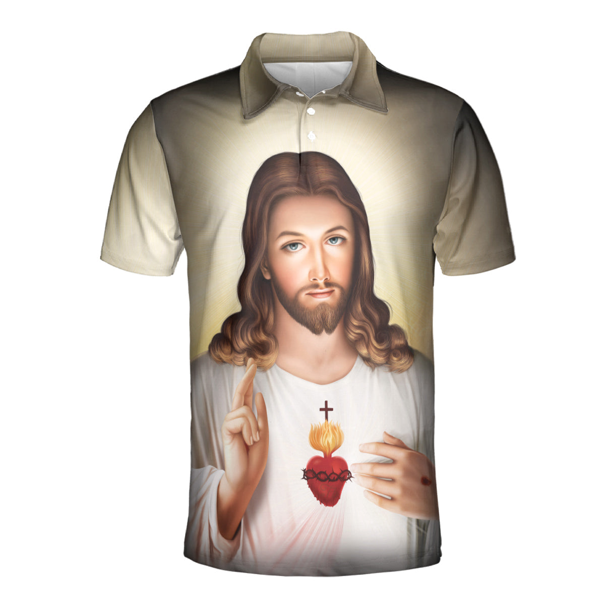 Petthouse | Jesus Christ Polo Shirt Christian Religion Heaven Sport Shirt Religious Gift Birthday Gift Idea