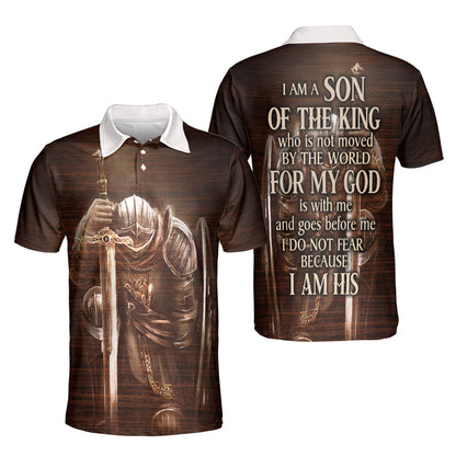 Petthouse | Son Of God Warrior Jesus Christian Religious Golf Polo Shirt Baptism Gift