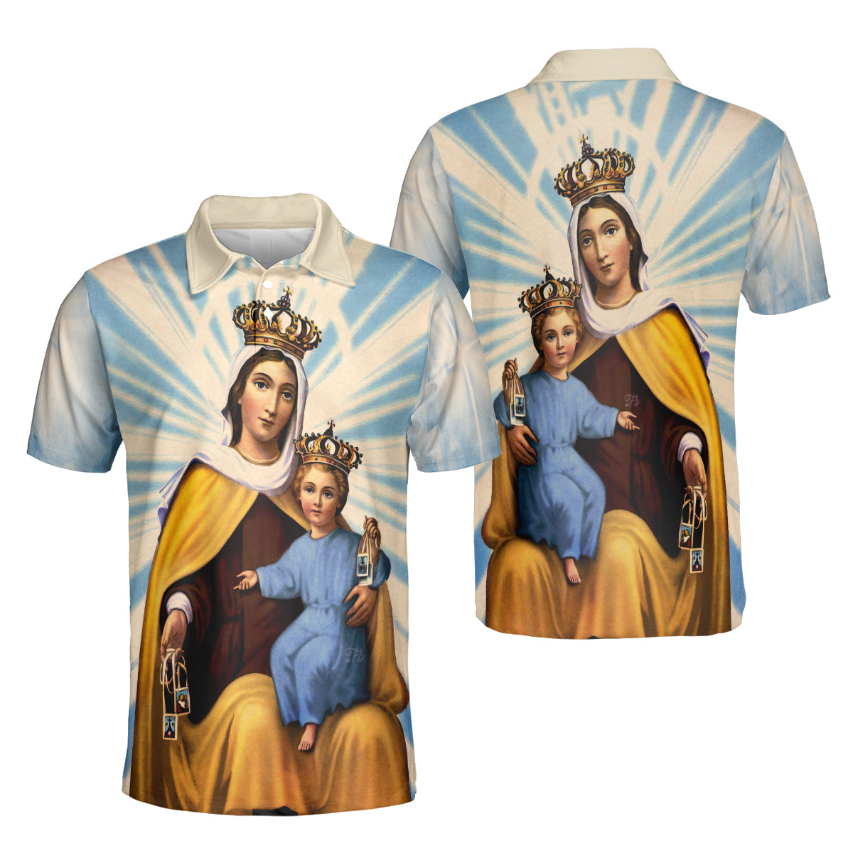 Petthouse | Our Lady Of Mount Polo Shirt Maria Mother Sport Shirt Religious Gift Mother's Day Gift Idea