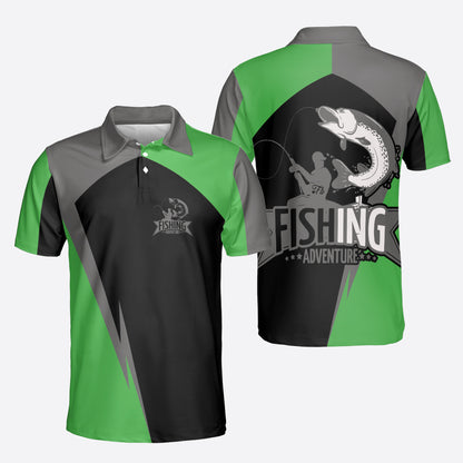 Petthouse | Fishing Dad Lovers Polo Shirt, Fishing Adventure Dad Grandpa Gift Polo, Fisher Fans Gift