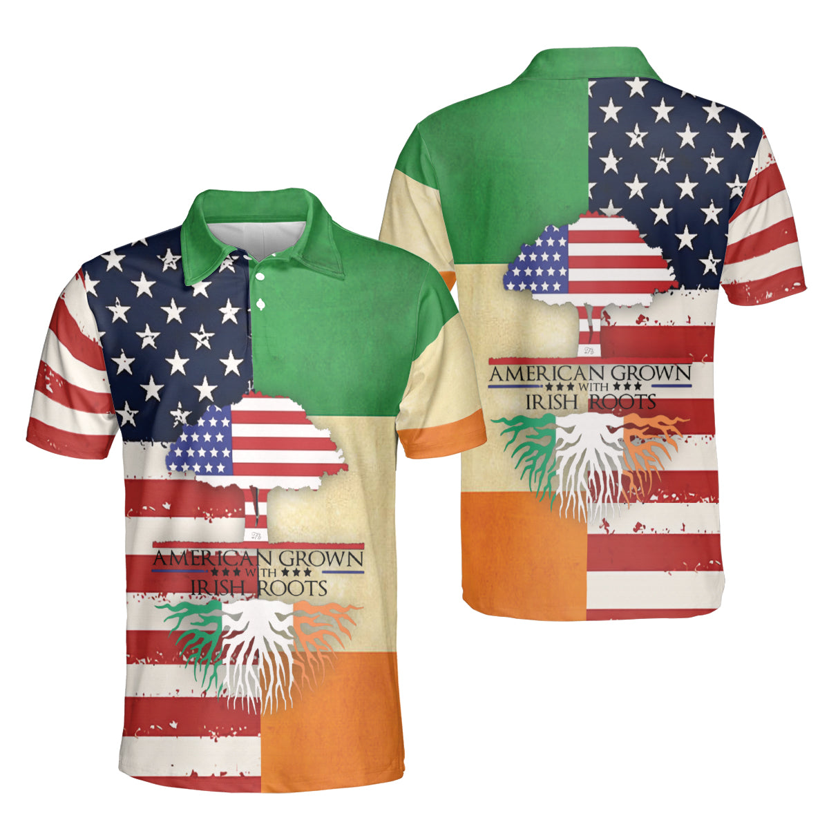 Petthouse | World Of Tree Polo Shirt American Grown Polo Tree Of Life Polo Irish Tree Polo Patriot Gift