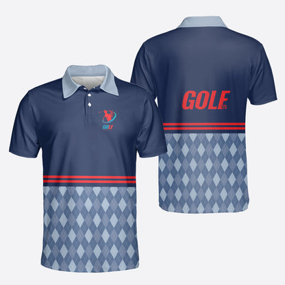 Petthouse | Golf Polo Shirt, Golf Logo Polo Shirt, Golf Raglan Pattern Polo, Golf Player Gift Idea