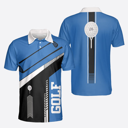 Petthouse | Golf Blue Polo Shirt Golf Ball Polo Shirt Golf Addict Shirt Golf Player Gift