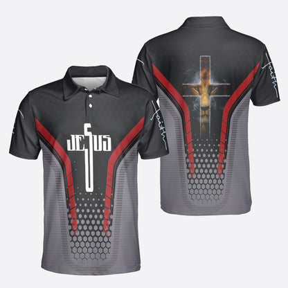 Petthouse | Jesus Faith Polo Shirt Jesus Warrior Polo Shirt Lion Christ Cross Polo Shirt Christian Outfit