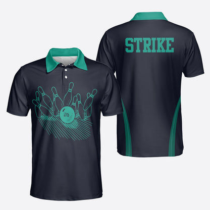 Petthouse | Bowling Green Black Polo Shirt, Strike Bowling Player Christmas Gift