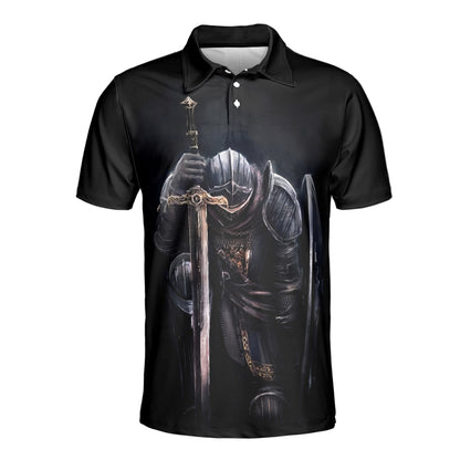 Petthouse | Knight Templar Warrior Christian Polo Shirt Thank You Lord Sport Shirt God Lovers Gift Dad Gift