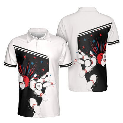 Petthouse | Bowling Player Printed Polo Shirt, Bowling Sport Player Dad Fans Lovers Gift