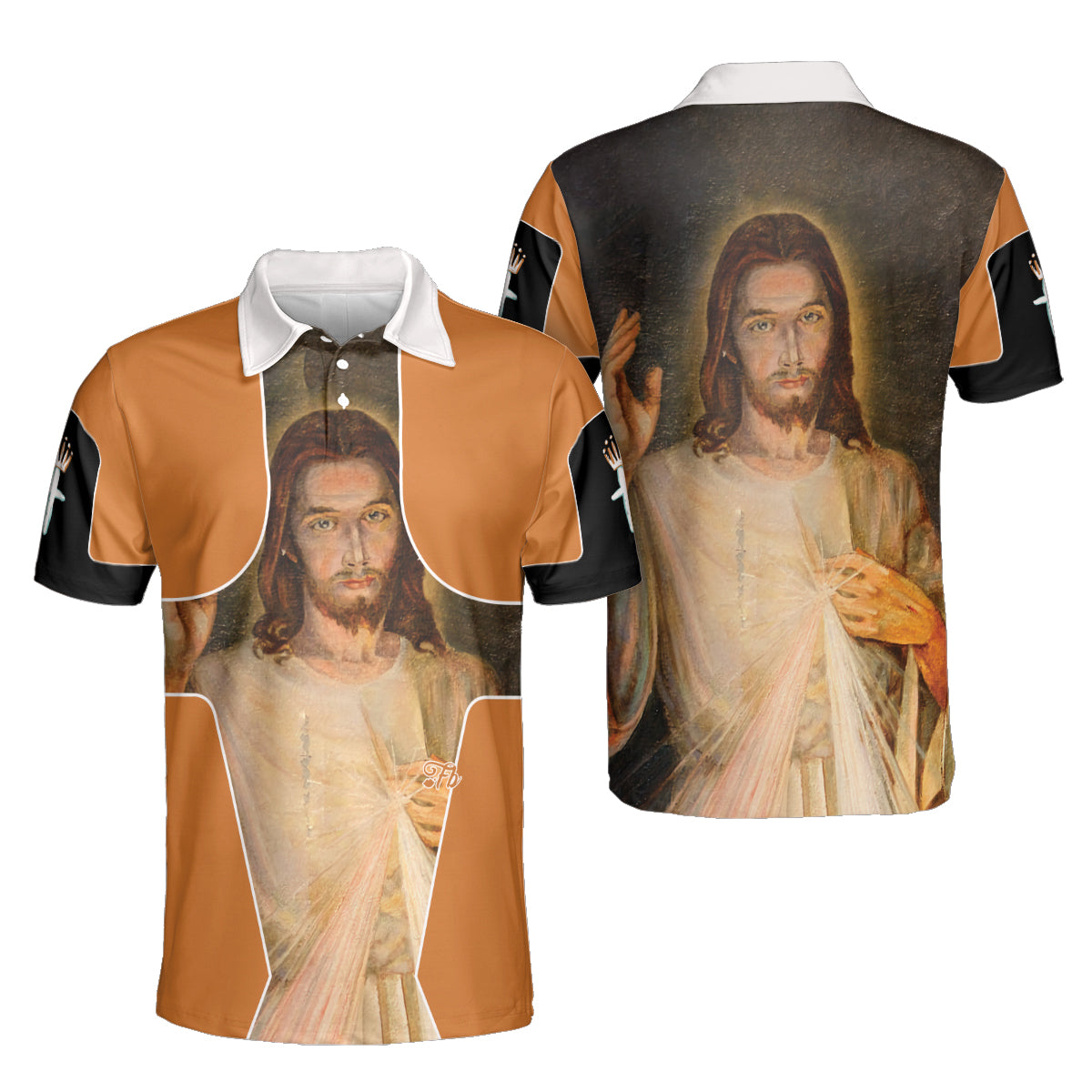 Petthouse | Jesus Christ Polo Shirt Jesus Portrait Art Gift For Christian Unisex Polo Shirt