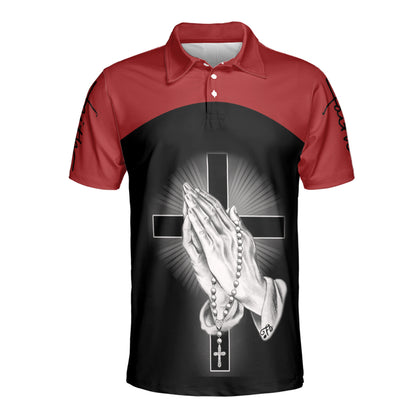 Petthouse | Jesus Faith Over Fear Polo Shirt Christian Prayer Polo Shirt Cross Faith Polo Shirt Unisex