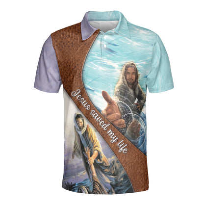 Petthouse | Jesus Savior Polo Shirt Jesus Saved My Life Polo Shirt Jesus God Polo Shirt Christian Gift