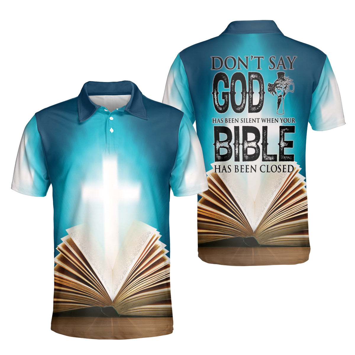 Petthouse | God Bible Christian Cross Polo Jesus God Christ Sport Shirt God Lovers Gift Family Members Gift