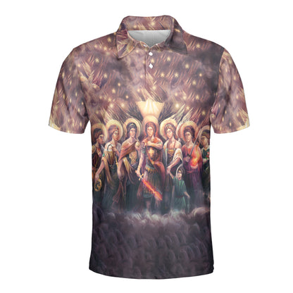 Petthouse | The Seven Archangels Of God Polo Shirt Jesus God Christian Sport Shirts Religious Gift Idea