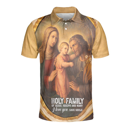 Petthouse | Holy Family Jesus Joseph Mary Polo Shirt Jesus God Christian Sport Shirt Gift For Family