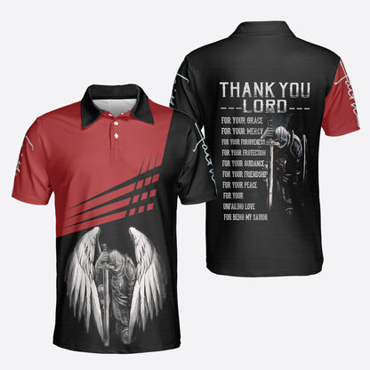 Petthouse | Knight Kneel For The Cross Polo Shirt Jesus Is My Savior Polo Shirt Christian Faith Over Fear