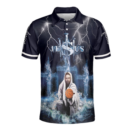 Petthouse | Jesus Basketball Player Polo Shirt God Christian Sport Shirt Athletes Gift Religious Gift Idea