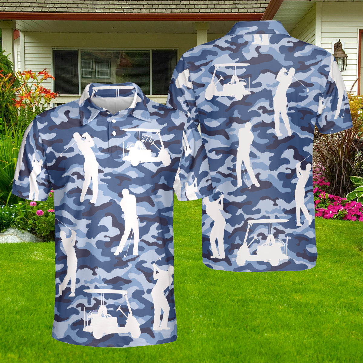 Petthouse | Golf Camo Polo Shirt Golf Cart Golf Player Gift Ideas Unisex Polo Shirt