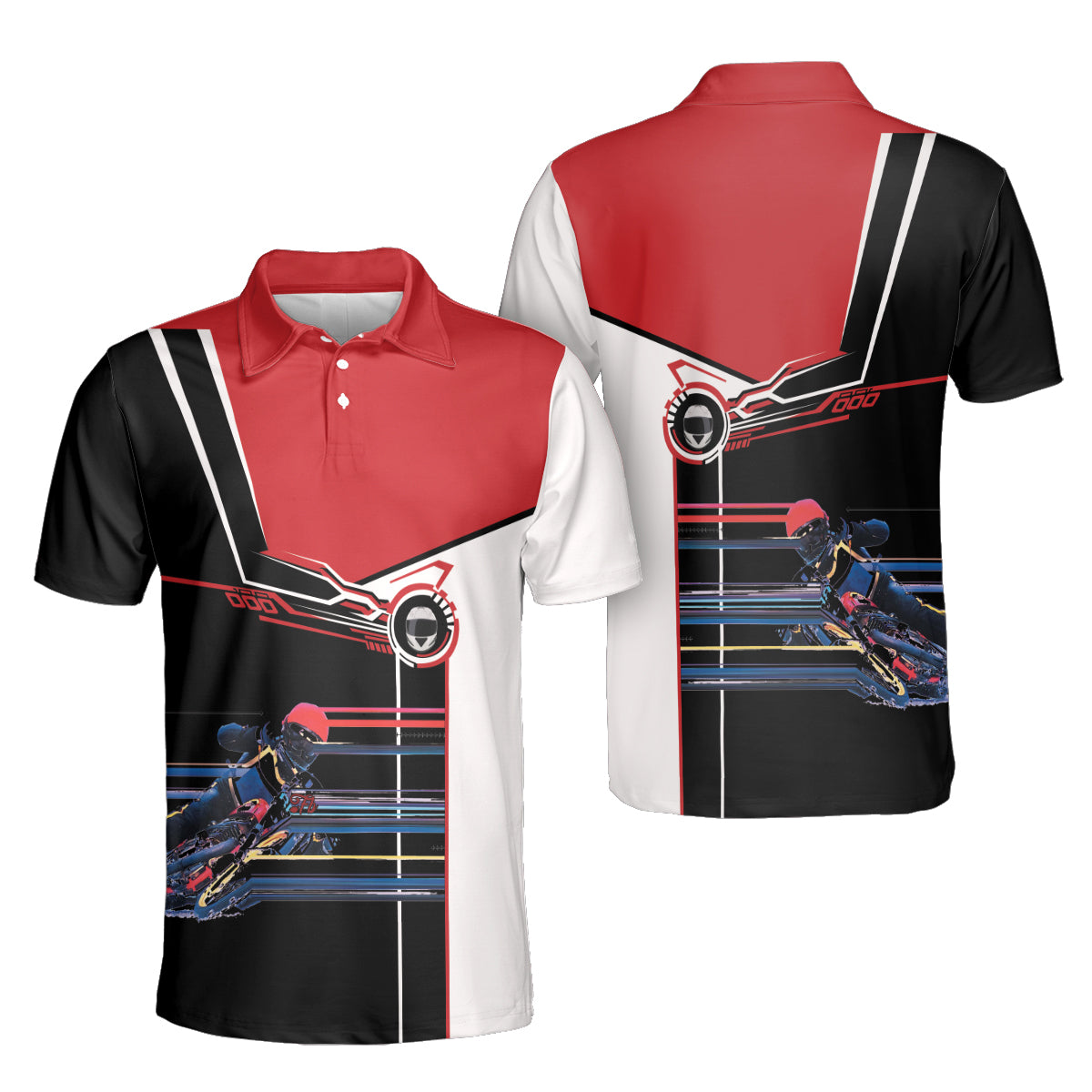 Petthouse | Motorcycle Polo Shirt Motor Racing Mens Polo Shirt Eat Sleep And Speed