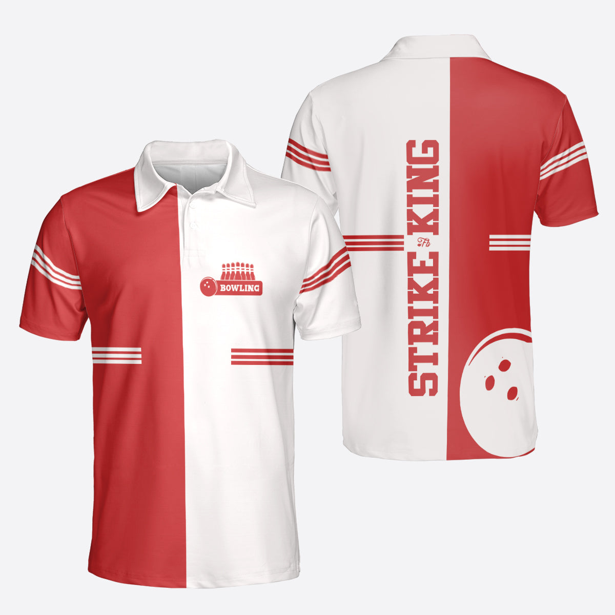 Petthouse | Bowling Player Lovers Polo Shirt, Strike King Polo Shirt, Bowling Fans Holiday