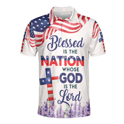 Petthouse | God Christian American Flag Polo Shirt Happy Independence Day 4th Of July Sport Shirt Patriot Gift