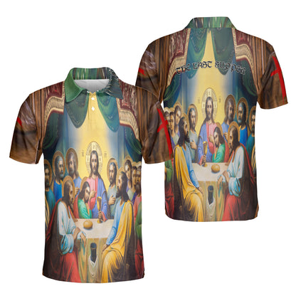 Petthouse | The Last Supper Christian Polo Shirt Jesus Christian Sport Shirt Religious Gift Idea