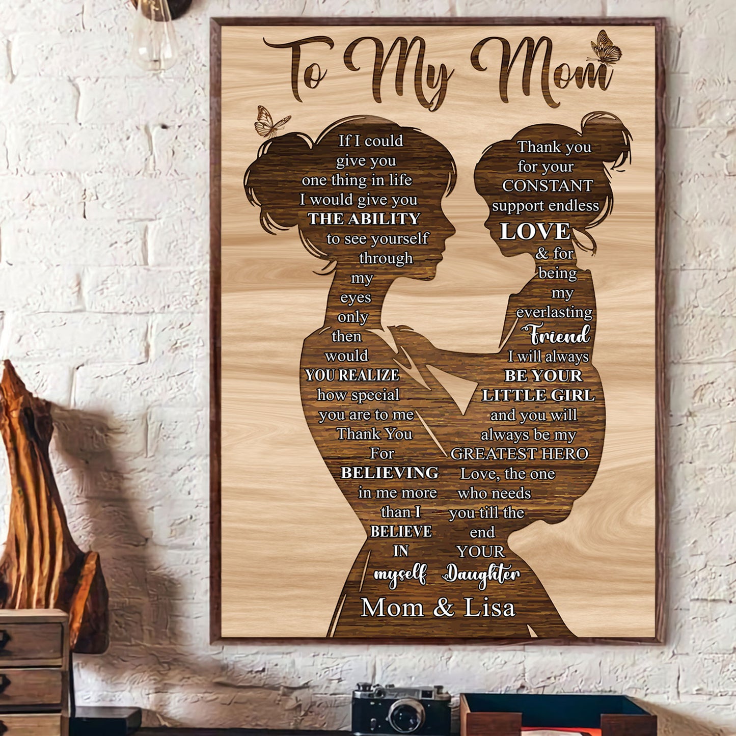 Petthouse | Personalized To My Mom Poster Canvas, Gift For Mom From Daughter, If I Could Give You One Thing In Life