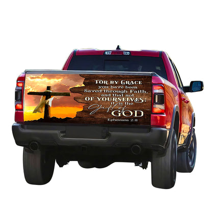 Petthouse | Cross Holy Bible For By Grace Of God Truck Tailgate Wrap Car Accessories