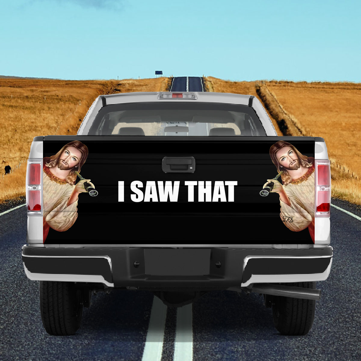 Petthouse | Jesus I Saw That Tailgate Wrap Jesus Believer Christian Gift