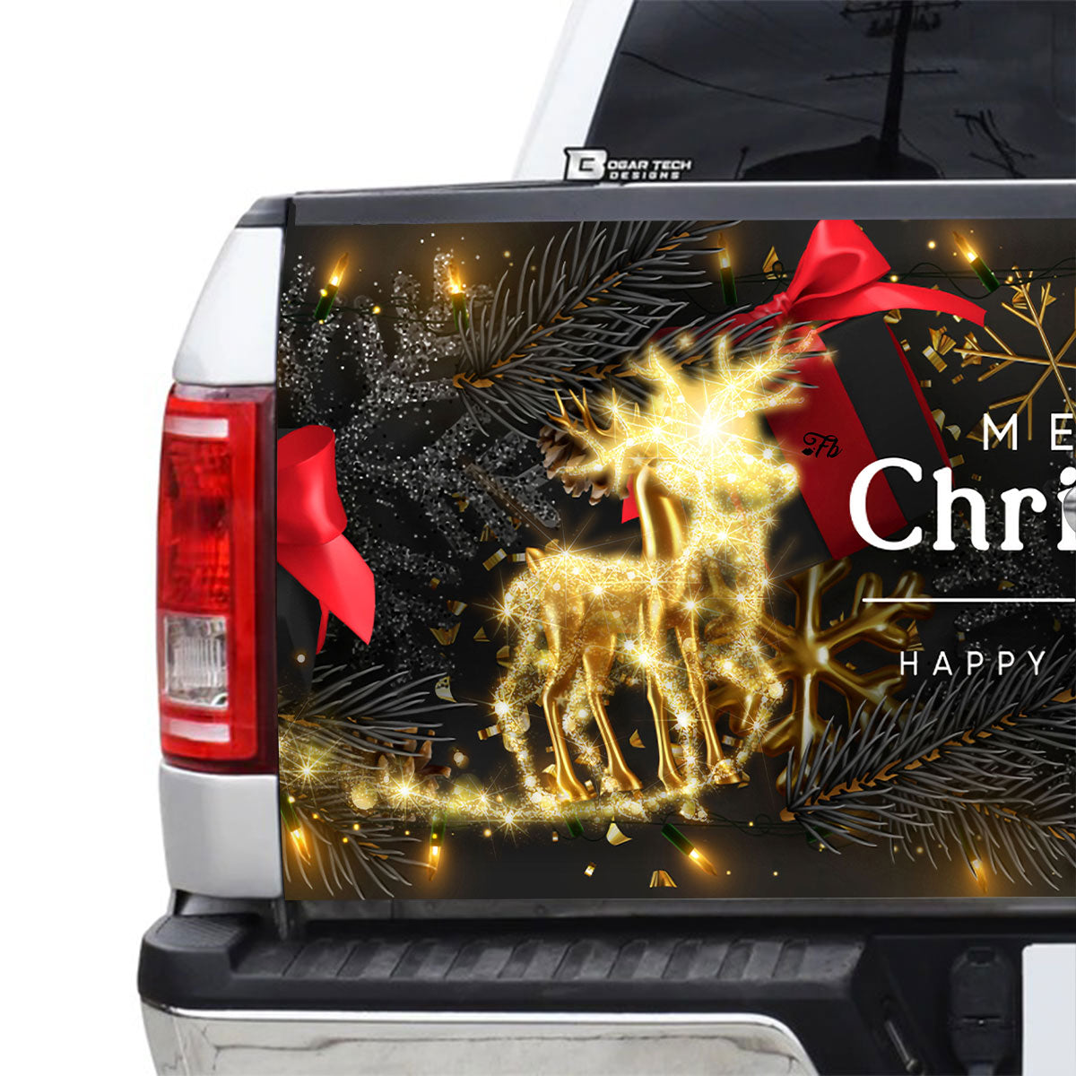 Petthouse | Merry Christmas Tailgate Wrap Happy New Year Wrap Holiday Car Wrap Holiday Decoration