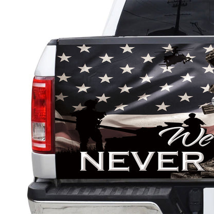 Petthouse | We Will Never Forget Veteran's Day Tailgate Wrap Decal American Veteran Truck Decor