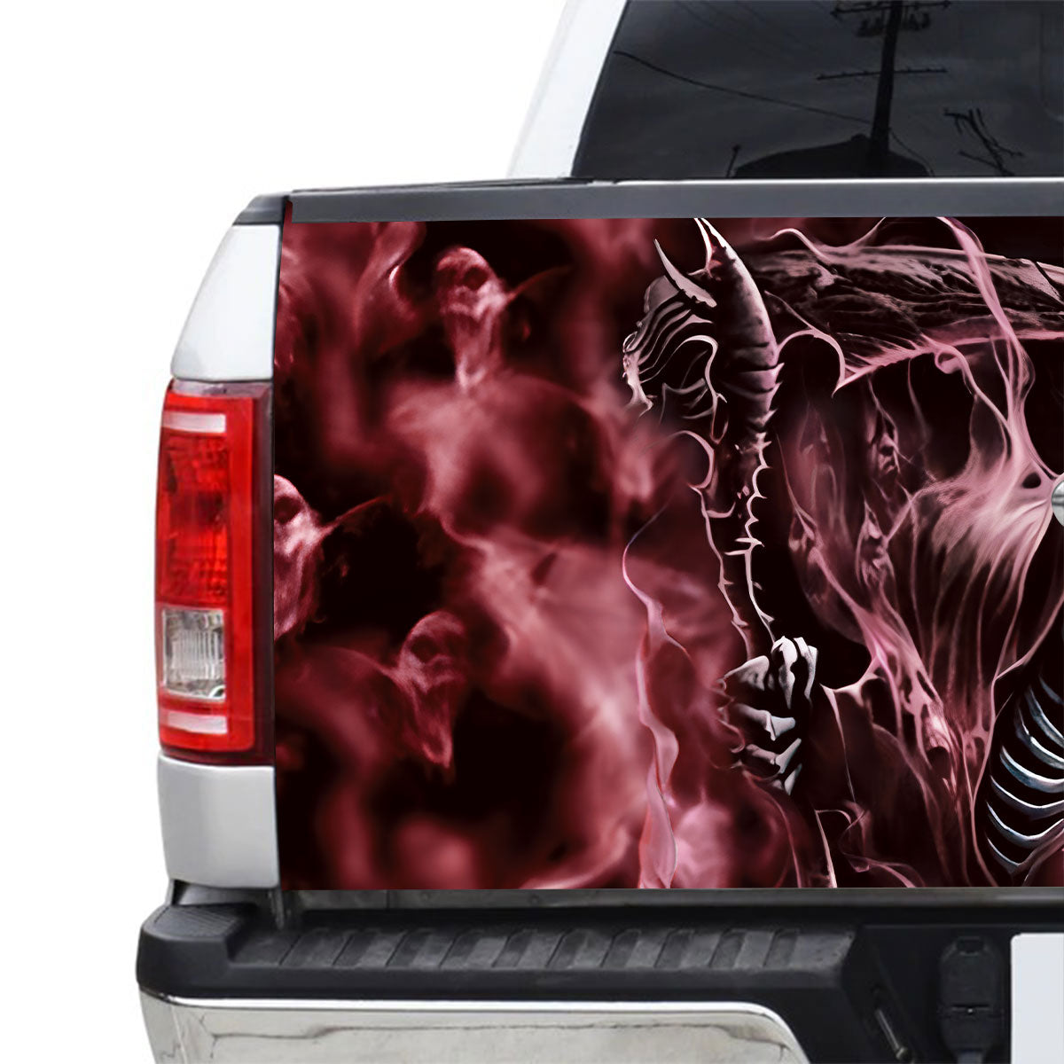 Petthouse | The Death Dark Skull Skeleton Tailgate Wrap Decal Sticker Happy Halloween's Day October 31th