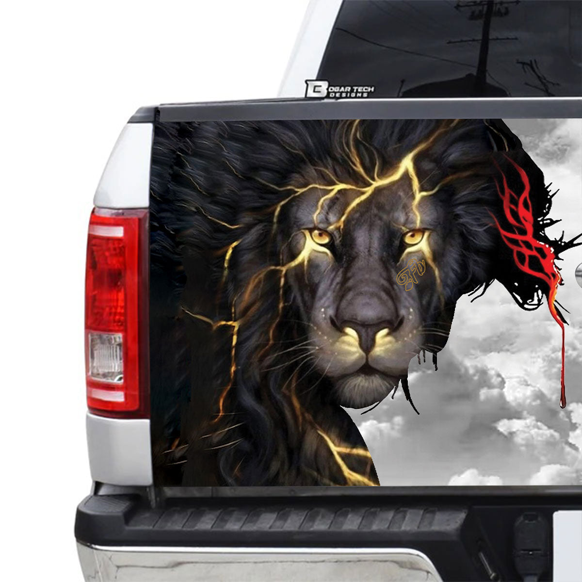 Petthouse | Jesus And Lion Tailgate Wrap Jesus Lion Of Judah Christian Gift