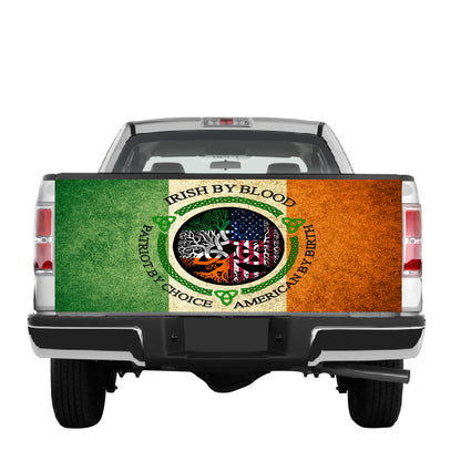 Petthouse | Irish Vintage Ireland Flag Print Tailgate Wrap Irish By Blood Patriot By Choice Sticker Irish Gifts