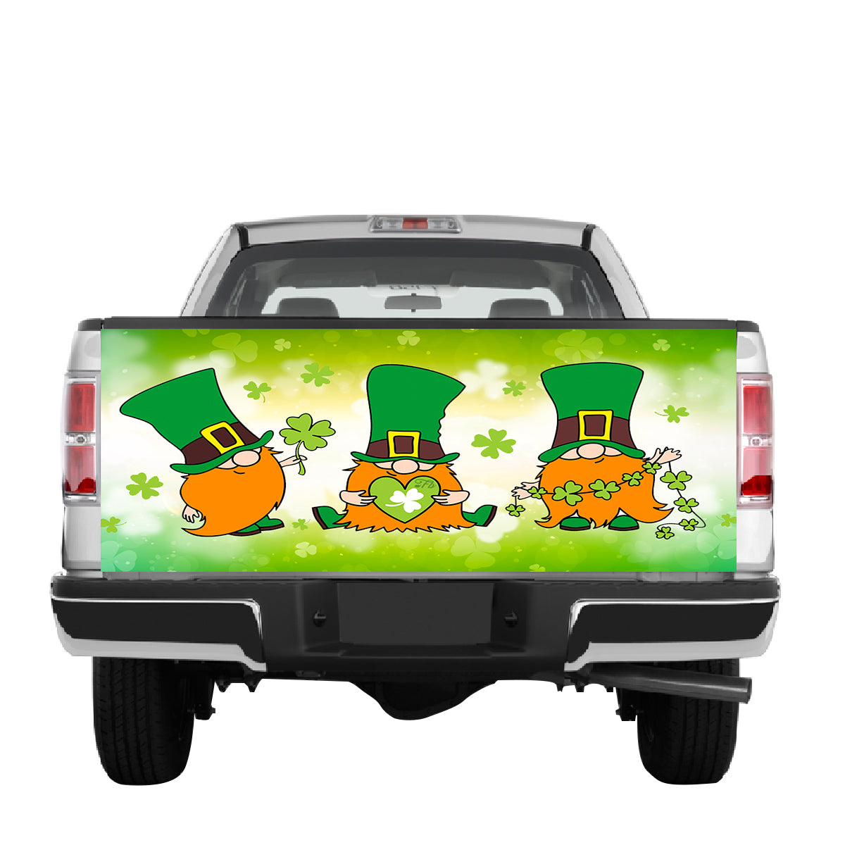 Petthouse | Gnomes Irish Tailgate Wrap Clover Tailgate Cover Cartoon Tailgate Wrap Decor Car Happy St Patrick's Day