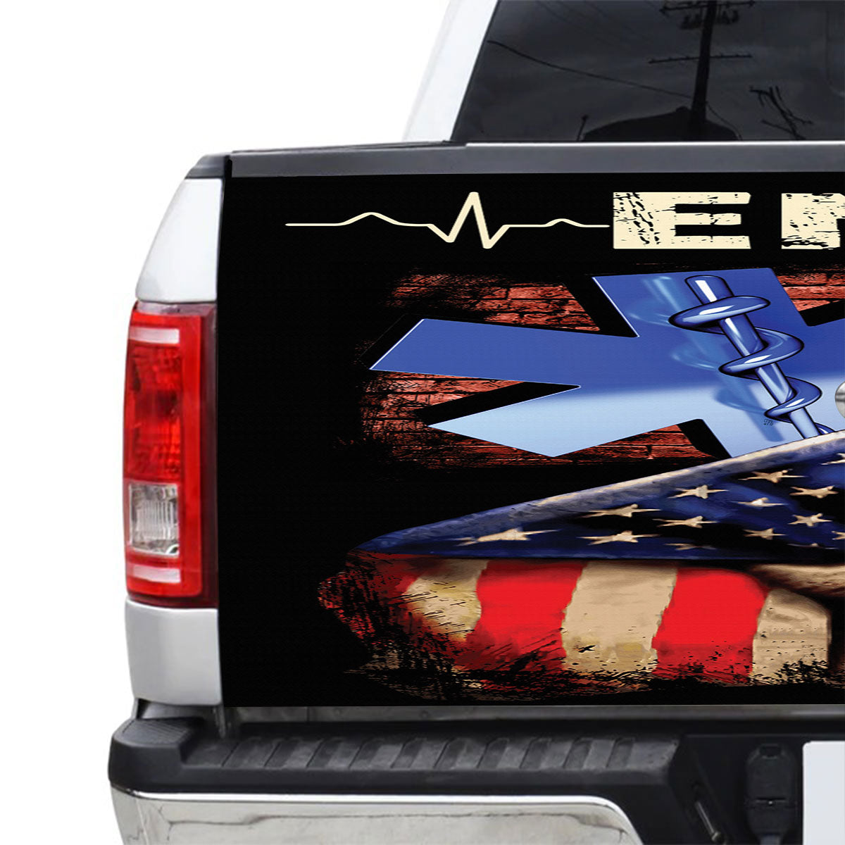 Petthouse | Emt Tailgate Wrap American Ambulance Tailgate Cover American Medical Tailgate Cover Car Decor