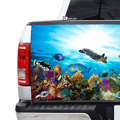 Petthouse | Life Under The Sea Wrap Undersea Scene Tailgate Cover Sea Lover Gift Car Decoration