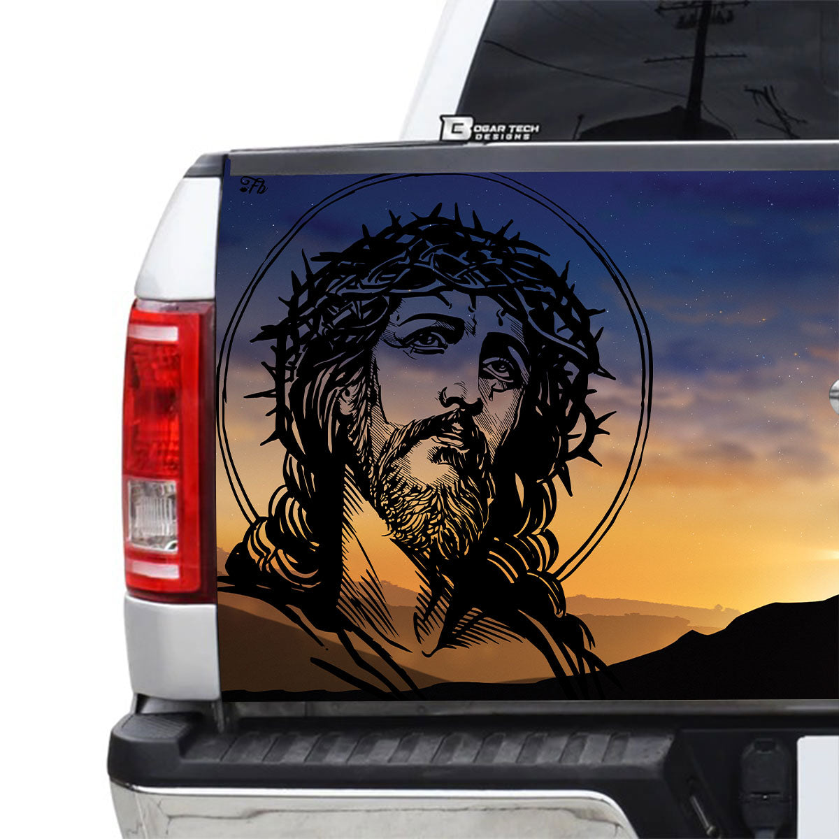 Petthouse | Jesus Christ Be Still And Know That I Am God Truck Tailgate Wrap Graphic Decal Christian Gift