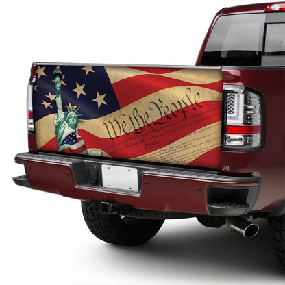 Petthouse | We The People American Vintage Printed Tailgate Wrap, Patriotic Day Gift