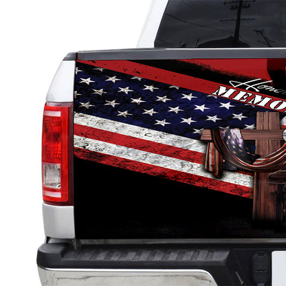 Petthouse | Truck Tailgate Wrap American Veteran Honor The Fallen Memorial Day American Flag Tailgate Wrap