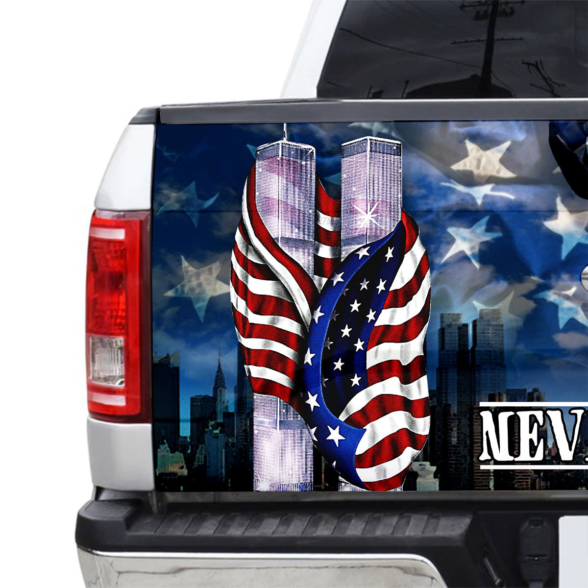 Petthouse | American Flag 9/11 Never Forget Tailgate Wrap American Eagle Tailgate Graphic Patriots Gifts