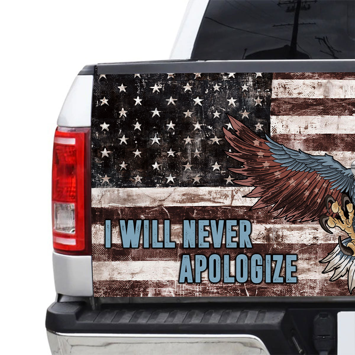 Petthouse | Us Eagle Apologize Tailgate Wrap Decal United State Eagle Tailgate Sticker Truck Decoration