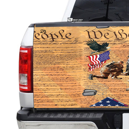 Petthouse | Veteran Kneel For The Flag Truck Tailgate Wrap American We The People Veteran Boots