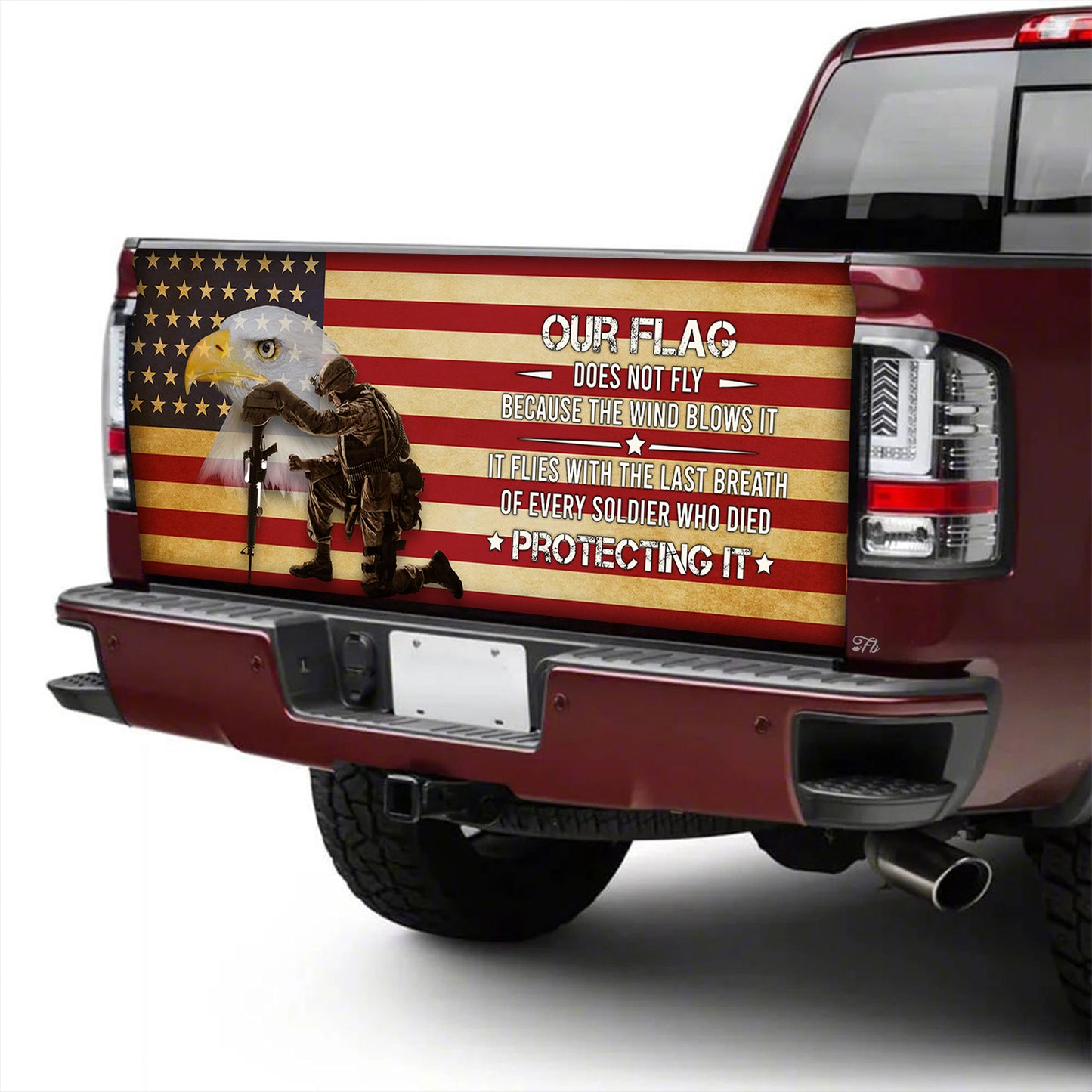 Petthouse | America Veteran Wrap Protecting Our Flag Wrap America Flag Tailgate Wrap Patriot Car Decoration