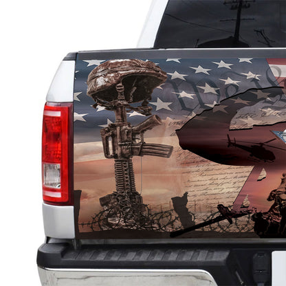 Petthouse | American Veteran Memorial Day Tailgate Wrap Decal Sticker Soldier Military Vinyl Graphic