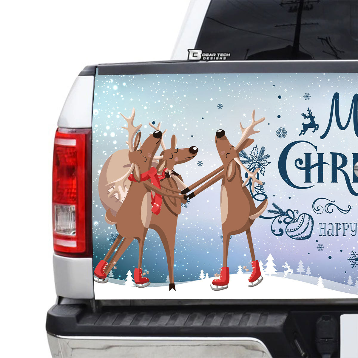 Petthouse | Santa Claus Tailgate Wrap Merry Christmas And Happy New Year Tailgate Decal Xmas Gift